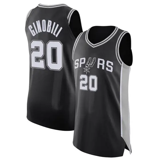 Men's Manu Ginobili San Antonio Spurs Nike Authentic Black Jersey - Icon Edition