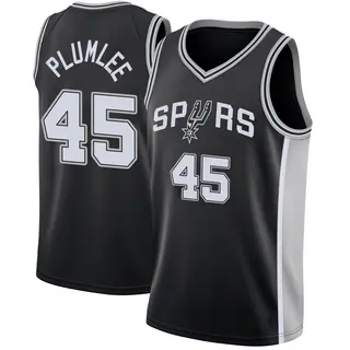 Men's Mason Plumlee San Antonio Spurs Nike Swingman Black Jersey - Icon Edition