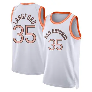 Men's Romeo Langford San Antonio Spurs Nike Swingman White 2023/24 City Edition Jersey