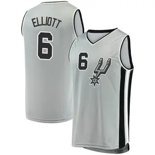 Men's Sean Elliott San Antonio Spurs Fanatics Branded Silver Fast Break Jersey - Statement Edition