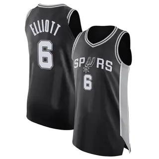 Men's Sean Elliott San Antonio Spurs Nike Authentic Black Jersey - Icon Edition