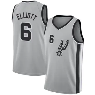 Men's Sean Elliott San Antonio Spurs Nike Swingman Silver Jersey - Statement Edition
