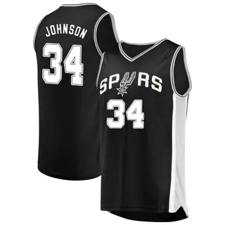Men's Stanley Johnson San Antonio Spurs Fanatics Branded Fast Break Black Jersey - Icon Edition