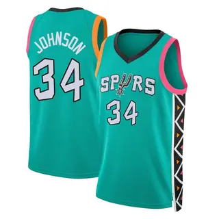 Men's Stanley Johnson San Antonio Spurs Nike Fast Break Turquoise 2022/23 City Edition Jersey