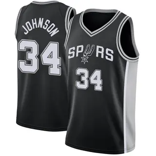 Men's Stanley Johnson San Antonio Spurs Nike Swingman Black Jersey - Icon Edition