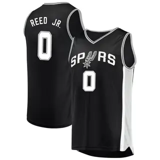 Men's Tarris Reed Jr. San Antonio Spurs Fanatics Branded Fast Break Black Jersey - Icon Edition