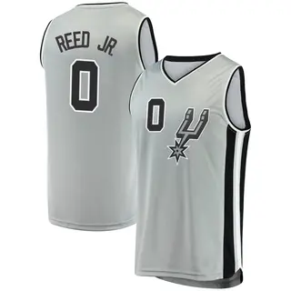 Men's Tarris Reed Jr. San Antonio Spurs Fanatics Branded Fast Break Silver Jersey - Statement Edition