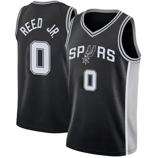 Men's Tarris Reed Jr. San Antonio Spurs Nike Swingman Black Jersey - Icon Edition