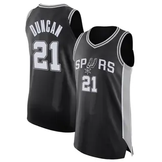 Men's Tim Duncan San Antonio Spurs Nike Authentic Black Jersey - Icon Edition