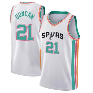 Men's Tim Duncan San Antonio Spurs Nike Swingman White 2021/22 City Edition Jersey