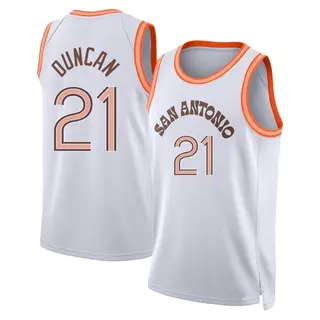 Men's Tim Duncan San Antonio Spurs Nike Swingman White 2023/24 City Edition Jersey