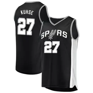 Men's Tommy Kuhse San Antonio Spurs Fanatics Branded Fast Break Black Jersey - Icon Edition