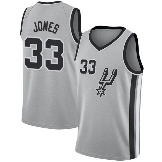 Big & Tall Men's Tre Jones San Antonio Spurs Nike Swingman Silver Jersey -  Statement Edition