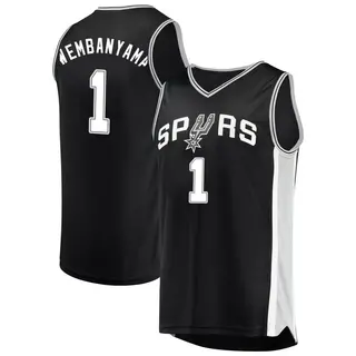 Men's Victor Wembanyama San Antonio Spurs Fanatics Branded Fast Break Black Jersey - Icon Edition