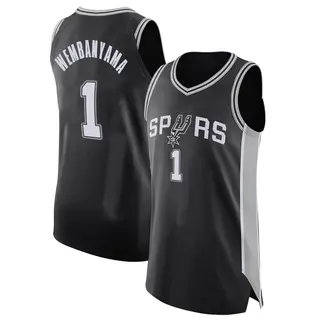 Men's Victor Wembanyama San Antonio Spurs Authentic Black Jersey - Icon Edition