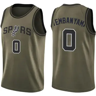 Men's Victor Wembanyama San Antonio Spurs Nike Swingman Green Salute to Service Jersey
