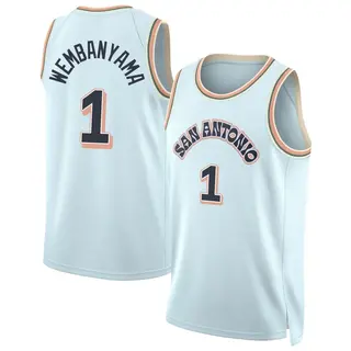 Men's Victor Wembanyama San Antonio Spurs Nike Swingman Light Blue 2024/25 City Edition Jersey