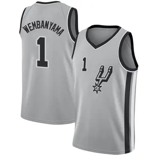 Men's Victor Wembanyama San Antonio Spurs Swingman Silver Jersey - Statement Edition