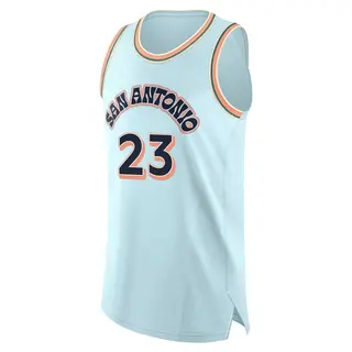 Men's Zach Collins San Antonio Spurs Nike Authentic Light Blue 2024/25 City Edition Jersey