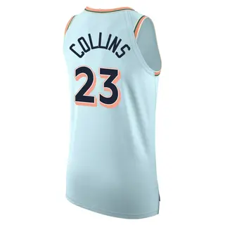 Men's Zach Collins San Antonio Spurs Nike Authentic Light Blue 2024/25 City Edition Jersey