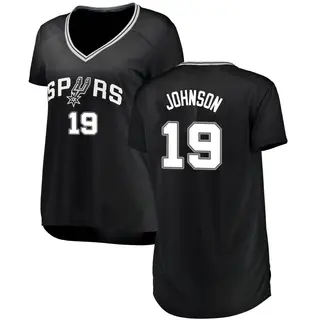 Women's Alize Johnson San Antonio Spurs Fanatics Branded Fast Break Black Jersey - Icon Edition