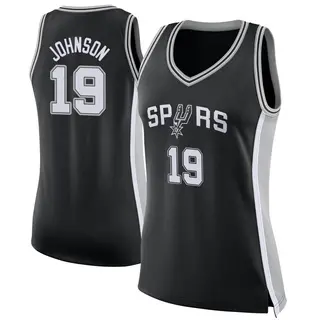 Women's Alize Johnson San Antonio Spurs Nike Swingman Black Jersey - Icon Edition