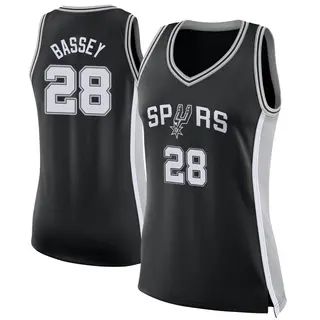 Women's Charles Bassey San Antonio Spurs Nike Swingman Black Jersey - Icon Edition