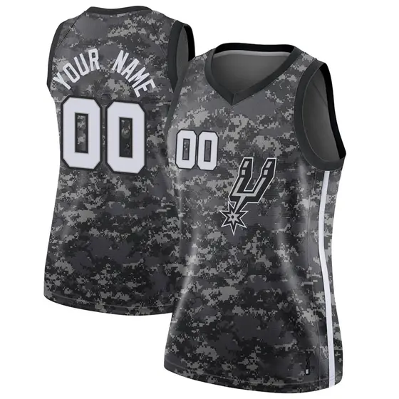 Women's Custom San Antonio Spurs Nike Swingman Black Jersey City Edition