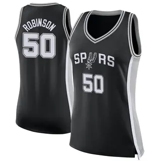 Women's David Robinson San Antonio Spurs Nike Swingman Black Jersey - Icon Edition