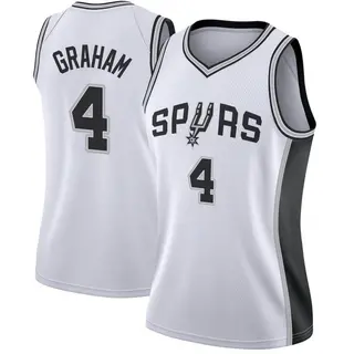 Women's Devonte' Graham San Antonio Spurs Nike Swingman White Jersey - Association Edition