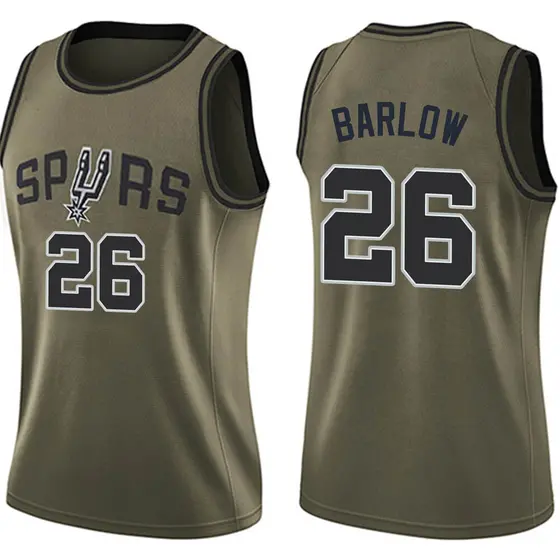 Women's Dominick Barlow San Antonio Spurs Nike Swingman Green Salute to Service Jersey