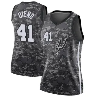 Women's Gorgui Dieng San Antonio Spurs Nike Swingman Black Jersey - City Edition