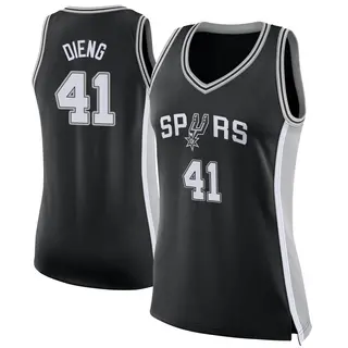 Women's Gorgui Dieng San Antonio Spurs Nike Swingman Black Jersey - Icon Edition