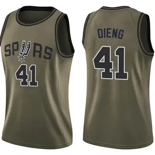 Women's Gorgui Dieng San Antonio Spurs Nike Swingman Green Salute to Service Jersey