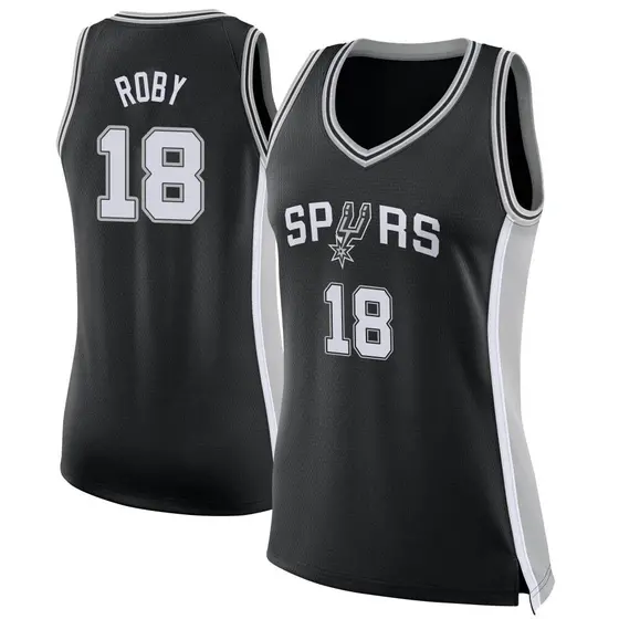 Women's Isaiah Roby San Antonio Spurs Nike Swingman Black Jersey - Icon Edition