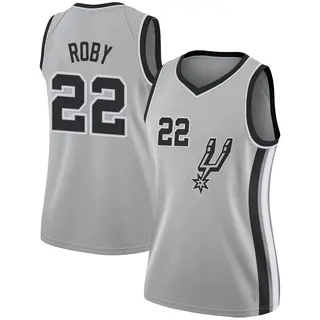 Women's Isaiah Roby San Antonio Spurs Nike Swingman Silver Jersey - Statement Edition