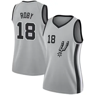 Women's Isaiah Roby San Antonio Spurs Nike Swingman Silver Jersey - Statement Edition