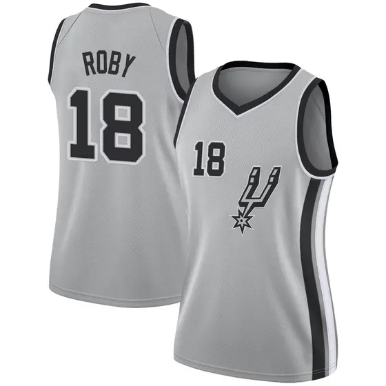 Women's Isaiah Roby San Antonio Spurs Nike Swingman Silver Jersey - Statement Edition