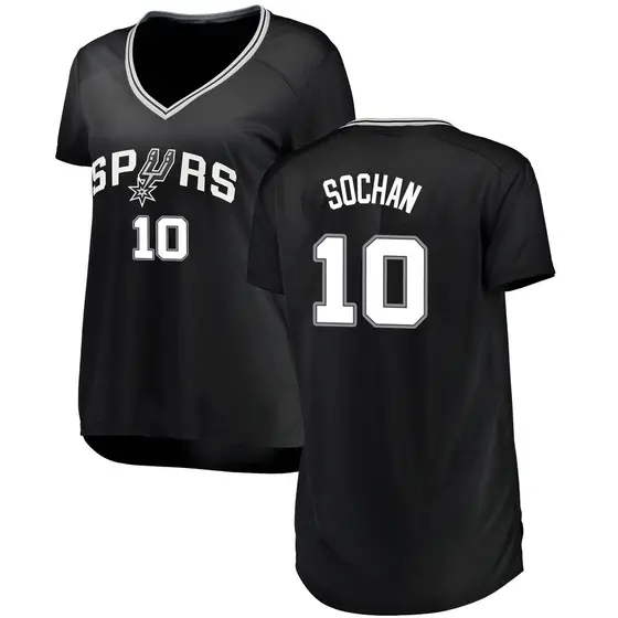 Women's Jeremy Sochan San Antonio Spurs Fanatics Branded Fast Break Black Jersey - Icon Edition