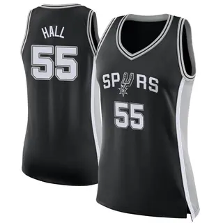 Women's Jordan Hall San Antonio Spurs Nike Swingman Black Jersey - Icon Edition