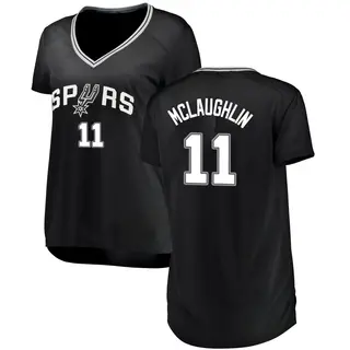 Women's Jordan McLaughlin San Antonio Spurs Fanatics Branded Fast Break Black Jersey - Icon Edition