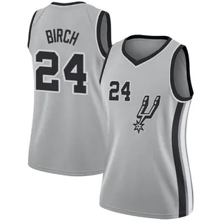 Women's Khem Birch San Antonio Spurs Nike Swingman Silver Jersey - Statement Edition