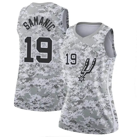 Women's Luka Samanic San Antonio Spurs Nike Swingman White 2018/19 Jersey - Earned Edition