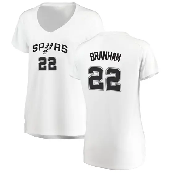 Women's Malaki Branham San Antonio Spurs Fanatics Branded Fast Break White Jersey - Association Edition
