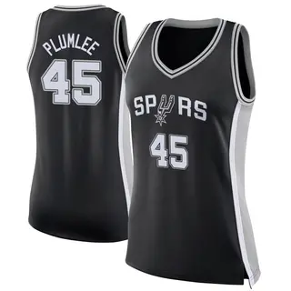 Women's Mason Plumlee San Antonio Spurs Nike Swingman Black Jersey - Icon Edition