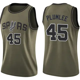 Women's Mason Plumlee San Antonio Spurs Nike Swingman Green Salute to Service Jersey