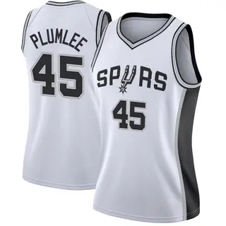 Women's Mason Plumlee San Antonio Spurs Nike Swingman White Jersey - Association Edition