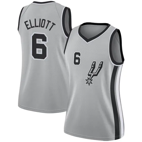 Women's Sean Elliott San Antonio Spurs Nike Swingman Silver Jersey - Statement Edition