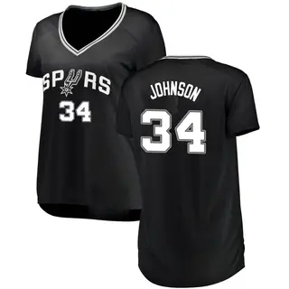 Women's Stanley Johnson San Antonio Spurs Fanatics Branded Fast Break Black Jersey - Icon Edition