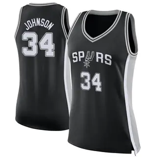 Women's Stanley Johnson San Antonio Spurs Nike Swingman Black Jersey - Icon Edition